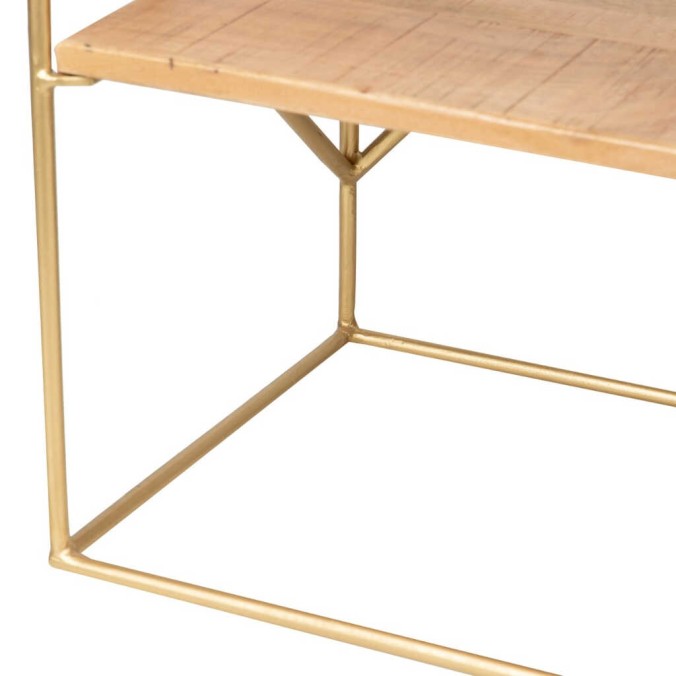 consola madera mango-metal 120x35x80 cm