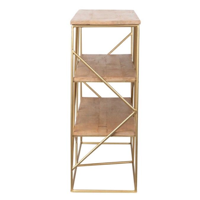 consola madera mango-metal 120x35x80 cm