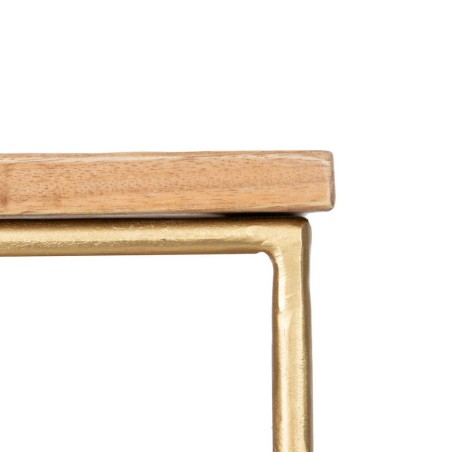 consola madera mango-metal 120x35x80 cm