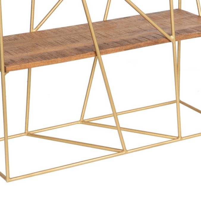 estanteria madera mango-metal 90x35x180 cm