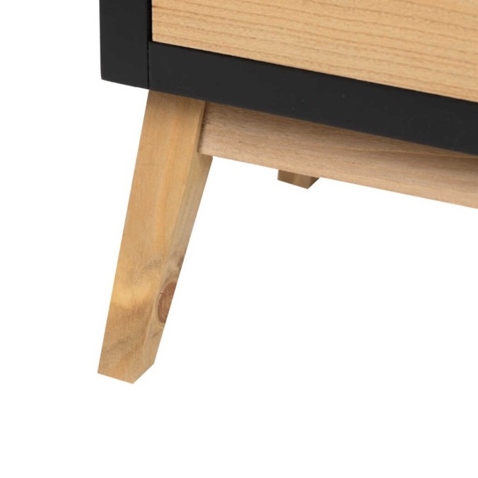 mesita madera talla 2 cajones 45x30x60 cm