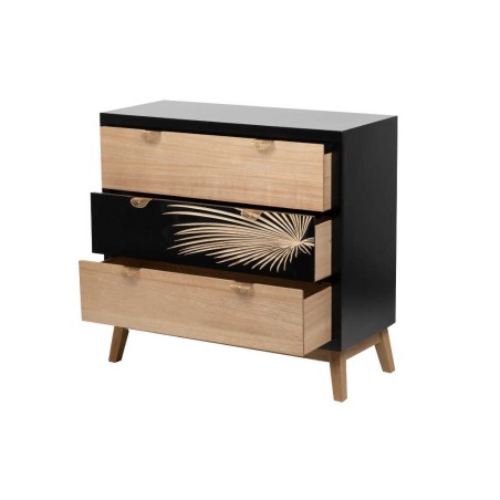 comoda madera talla 3 cajones 80x34x76 cm