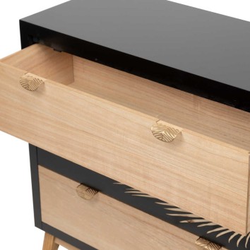 comoda madera talla 3 cajones 80x34x76 cm 2