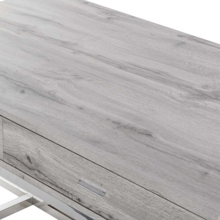 mesa centro inox. mdf 120x60x45 cm