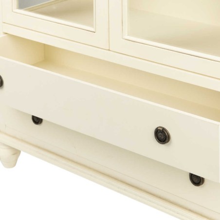 vitrina paulownia-mdf blanco-natural 90x35x180 cm