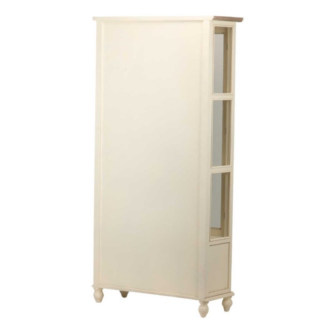 vitrina paulownia-mdf blanco-natural 90x35x180 cm