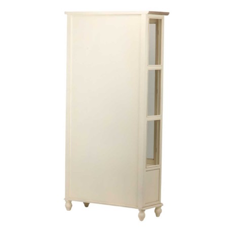 vitrina paulownia-mdf blanco-natural 90x35x180 cm