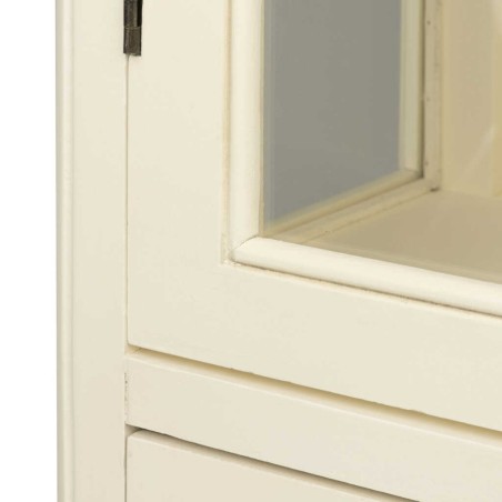 vitrina paulownia-mdf blanco-natural 90x35x180 cm