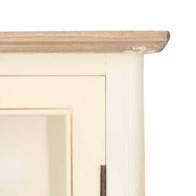 vitrina paulownia-mdf blanco-natural 90x35x180 cm