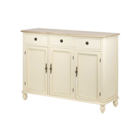 aparador paulownia-mdf blanco-natural 120x39x90 cm