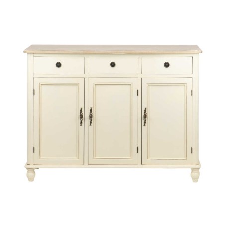 aparador paulownia-mdf blanco-natural 120x39x90 cm