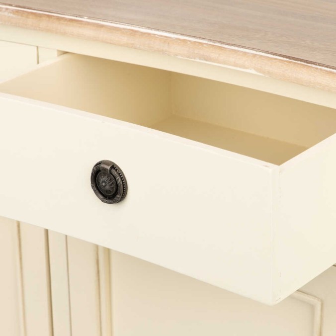 aparador paulownia-mdf blanco-natural 120x39x90 cm