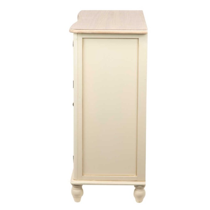 aparador paulownia-mdf blanco-natural 120x39x90 cm