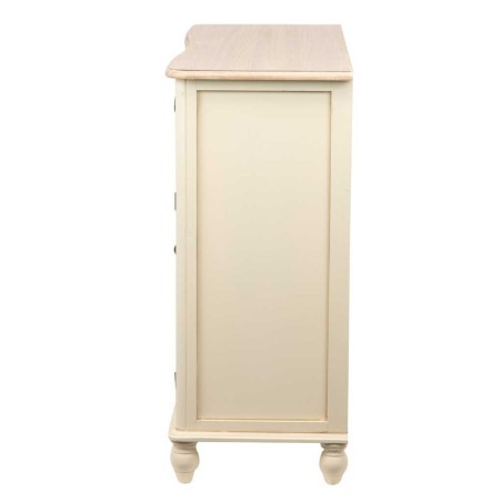 aparador paulownia-mdf blanco-natural 120x39x90 cm