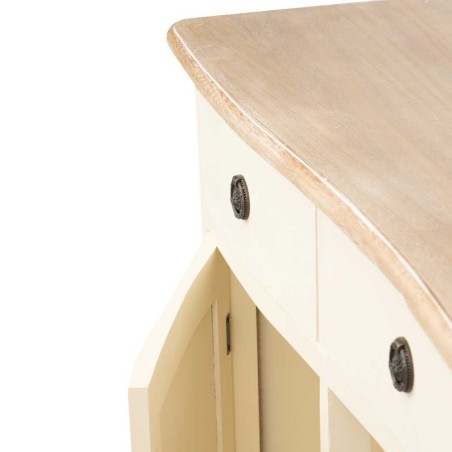 aparador paulownia-mdf blanco-natural 120x39x90 cm