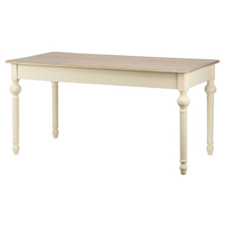 mesa comedor paulownia blanco-natural 160x80x80 cm