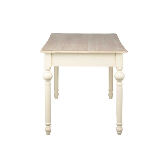 mesa comedor paulownia blanco-natural 160x80x80 cm