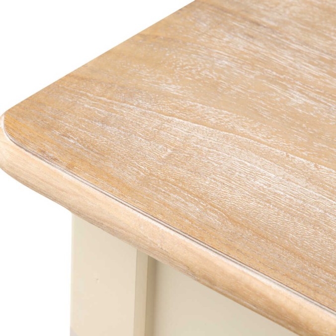 mesa comedor paulownia blanco-natural 160x80x80 cm