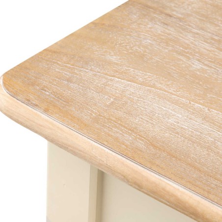 mesa comedor paulownia blanco-natural 160x80x80 cm