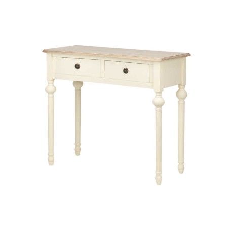 consola paulownia-mdf blanco-natural 90x40x80 cm