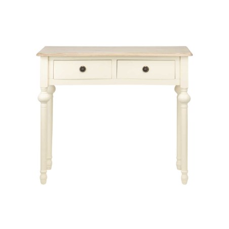 consola paulownia-mdf blanco-natural 90x40x80 cm