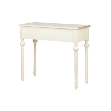 consola paulownia-mdf blanco-natural 90x40x80 cm