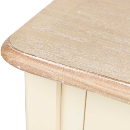 consola paulownia-mdf blanco-natural 90x40x80 cm