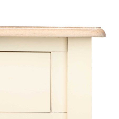 consola paulownia-mdf blanco-natural 90x40x80 cm