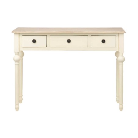 consola paulownia-mdf blanco-natural 110x40x80 cm