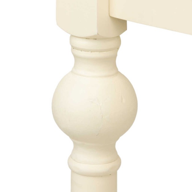 consola paulownia-mdf blanco-natural 110x40x80 cm