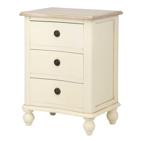 mesita paulownis-mdf blanco-natural 47x34x64 cm