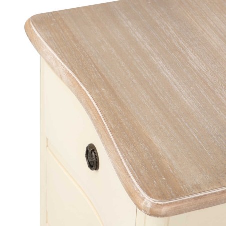 mesita paulownis-mdf blanco-natural 47x34x64 cm