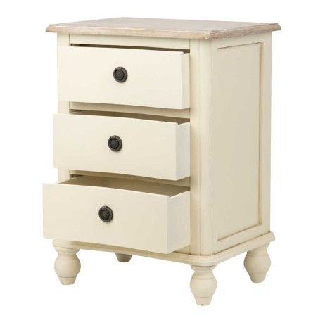 mesita paulownis-mdf blanco-natural 47x34x64 cm