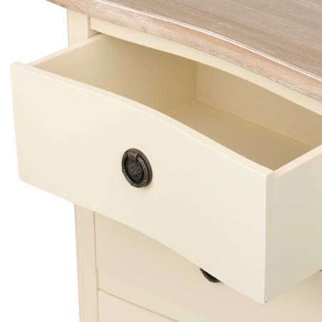 mesita paulownis-mdf blanco-natural 47x34x64 cm