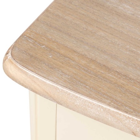 mesita paulownis-mdf blanco-natural 47x34x64 cm