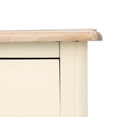 mesita paulownis-mdf blanco-natural 47x34x64 cm