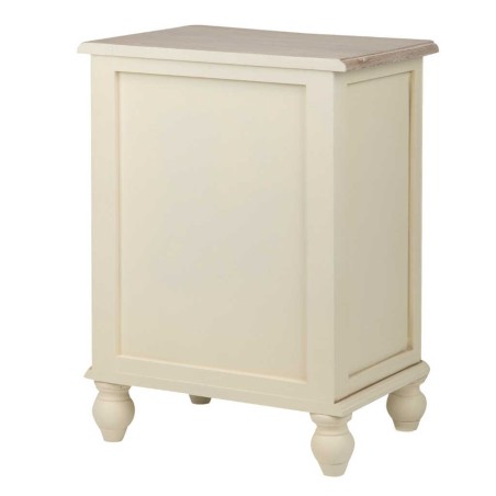 mesita paulownis-mdf blanco-natural 47x34x64 cm