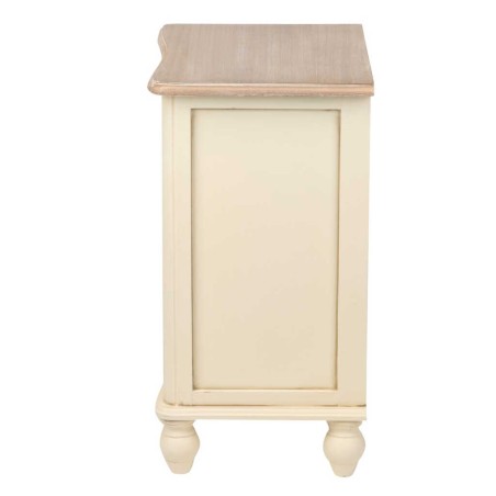 mesita paulownis-mdf blanco-natural 47x34x64 cm