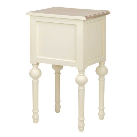 mesita paulownia-mdf blanco-natural 40x34x68 cm