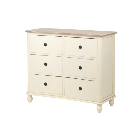 comoda paulownia-mdf blanco-natural 99x40x85 cm