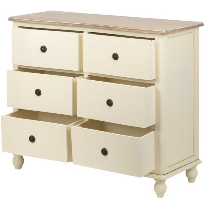 comoda paulownia-mdf blanco-natural 99x40x85 cm