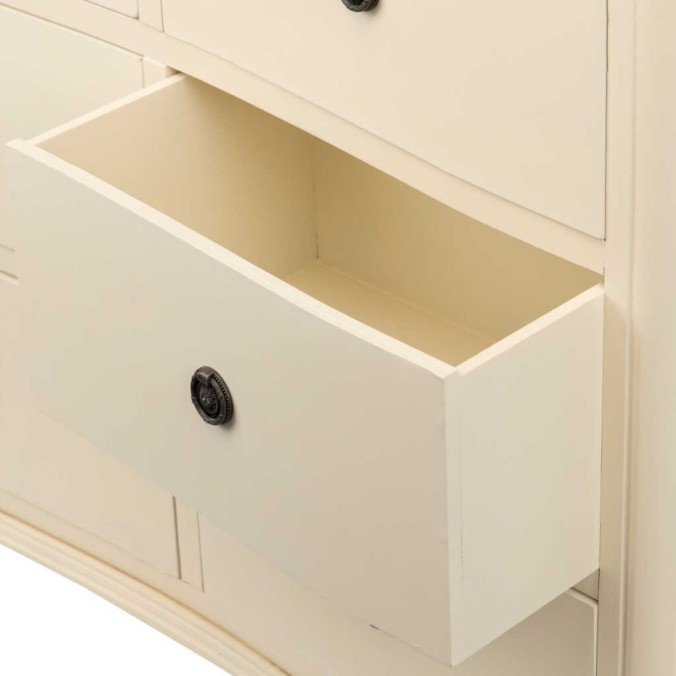 comoda paulownia-mdf blanco-natural 99x40x85 cm