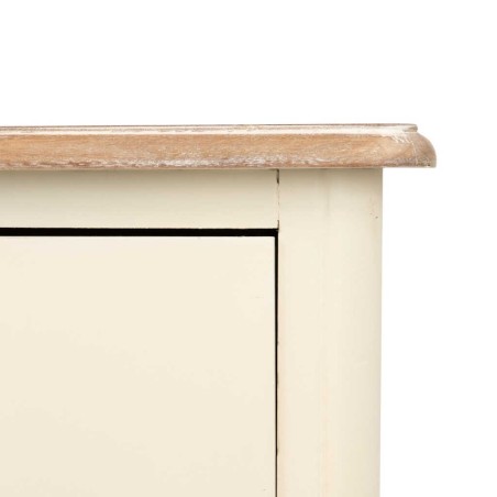 comoda paulownia-mdf blanco-natural 99x40x85 cm