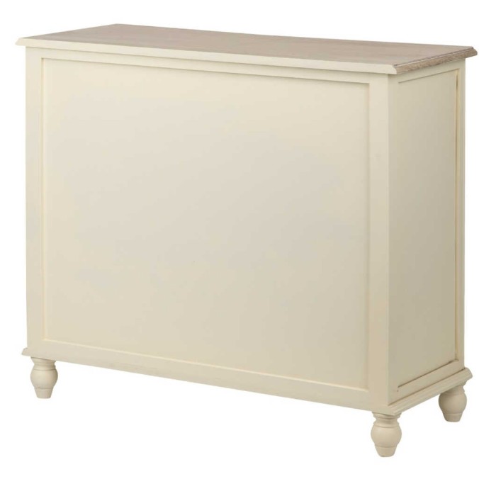 comoda paulownia-mdf blanco-natural 99x40x85 cm