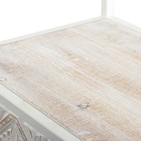 estanteria de metal y madera tallada 84x35x200 cm