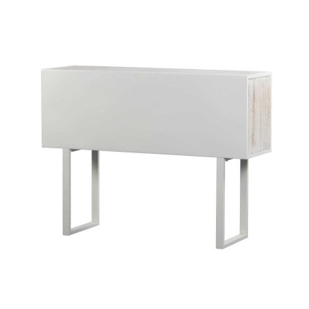 consola de metal y madera tallada 120x35x90 cm