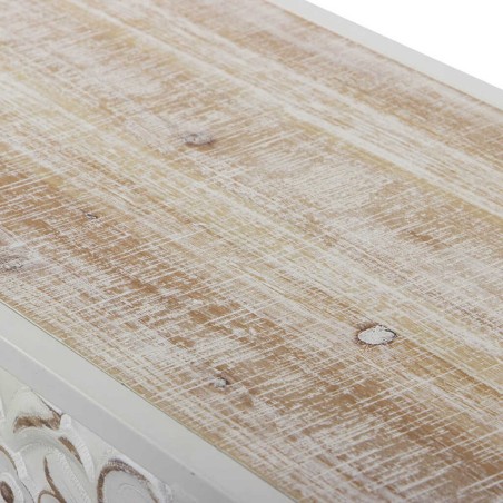 aparador de metal y madera tallado 120x35x80 cm