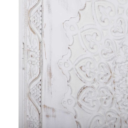 cabinet metal y madera tallado 85x38x175 cm