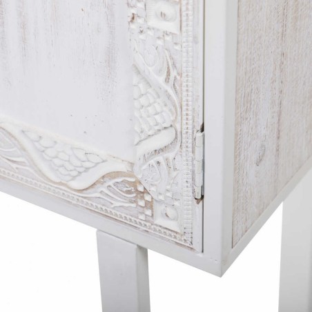 cabinet metal y madera tallado 85x38x175 cm