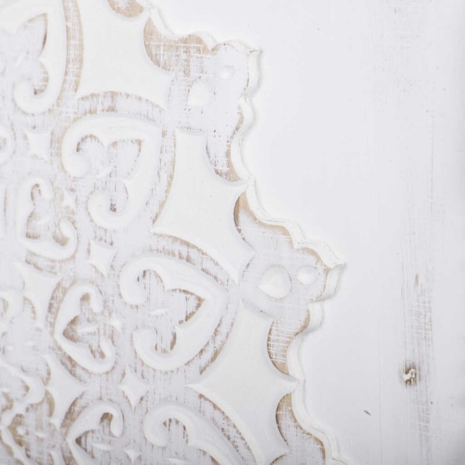 cabinet metal y madera tallado 85x38x175 cm